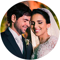 Simone e Marcelo, noivos.