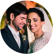 Simone e Marcelo, noivos.