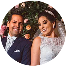 Karine e Breno, noivos.