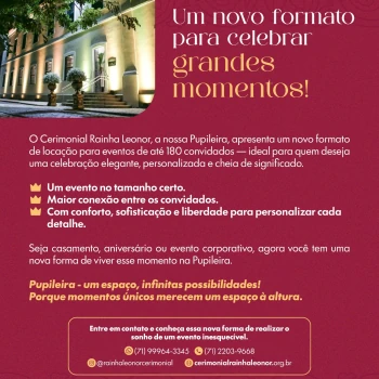 Cerimonial Rainha Leonor lança novo formato para eventos intimistas