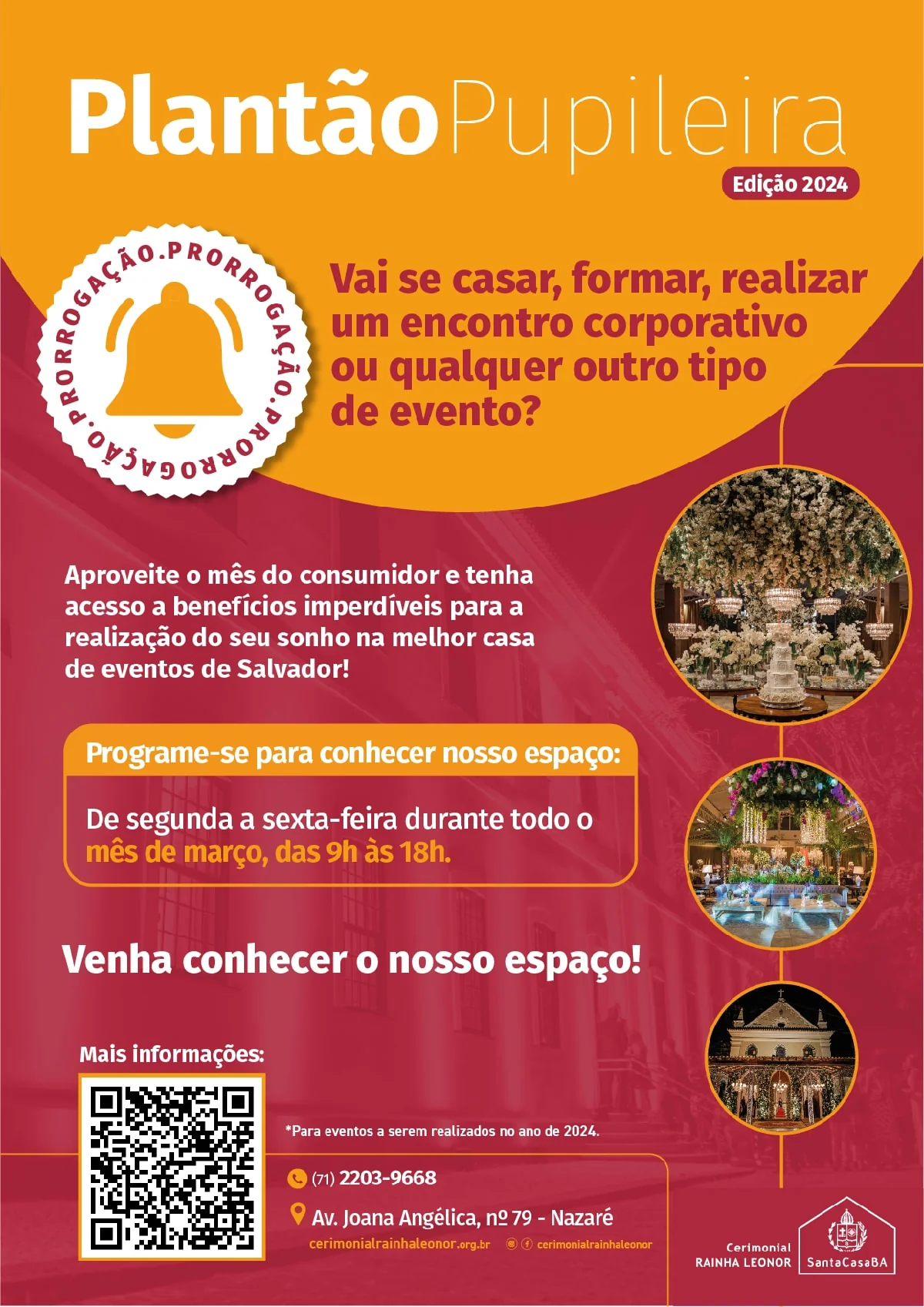 Cerimonial Rainha Leonor realiza “Plantão Pupileira” e oferece descontos no aluguel do espaço