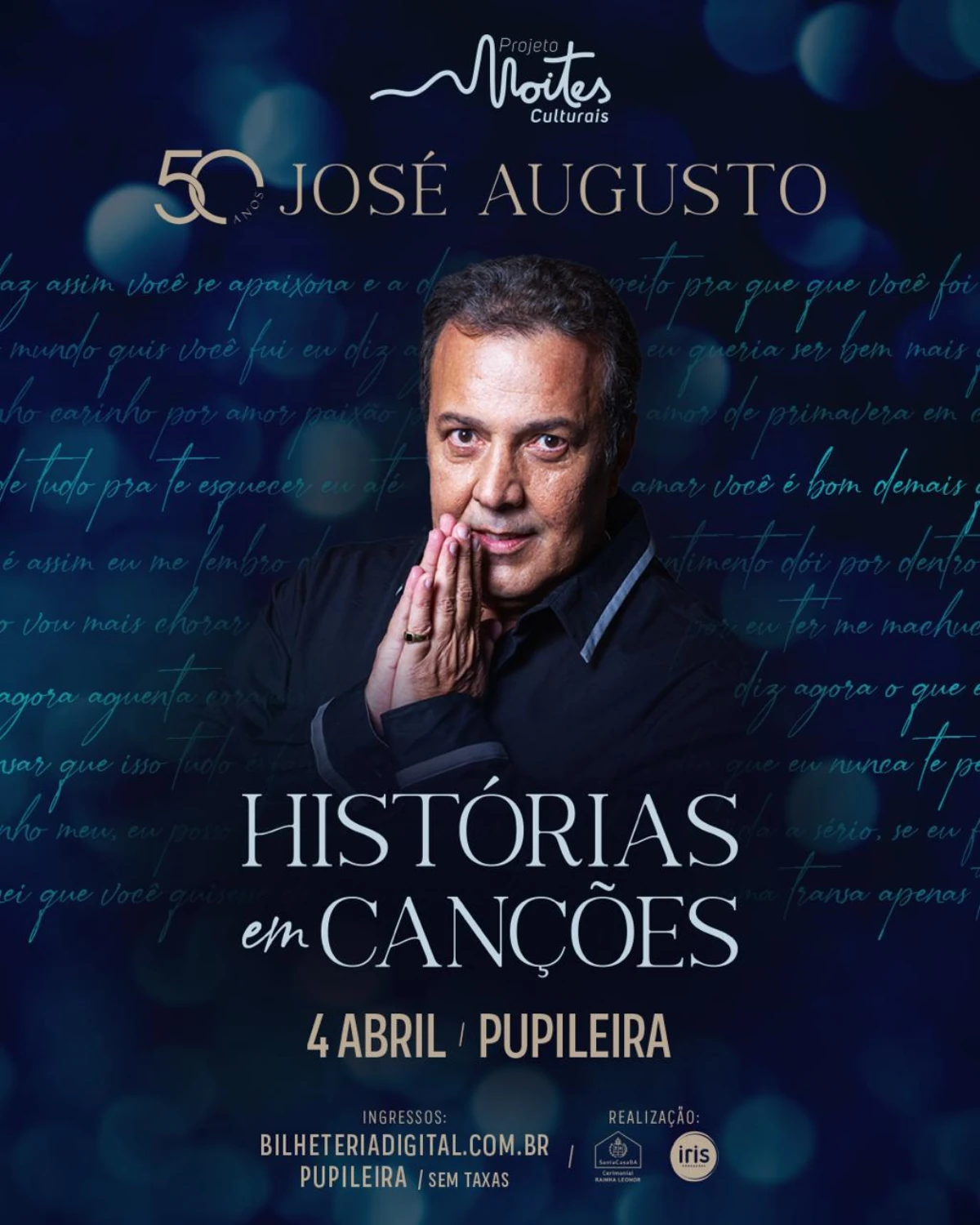 José Augusto celebra 50 anos de carreira com turnê ‘Histórias em Canções’, na Pupileira